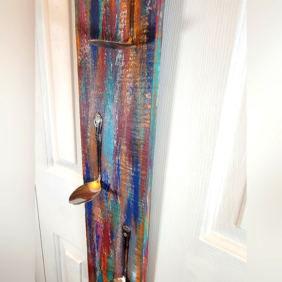 36" Rustic Spoon Hook Barnwood Board Decor Piece - Picture 2 of 4